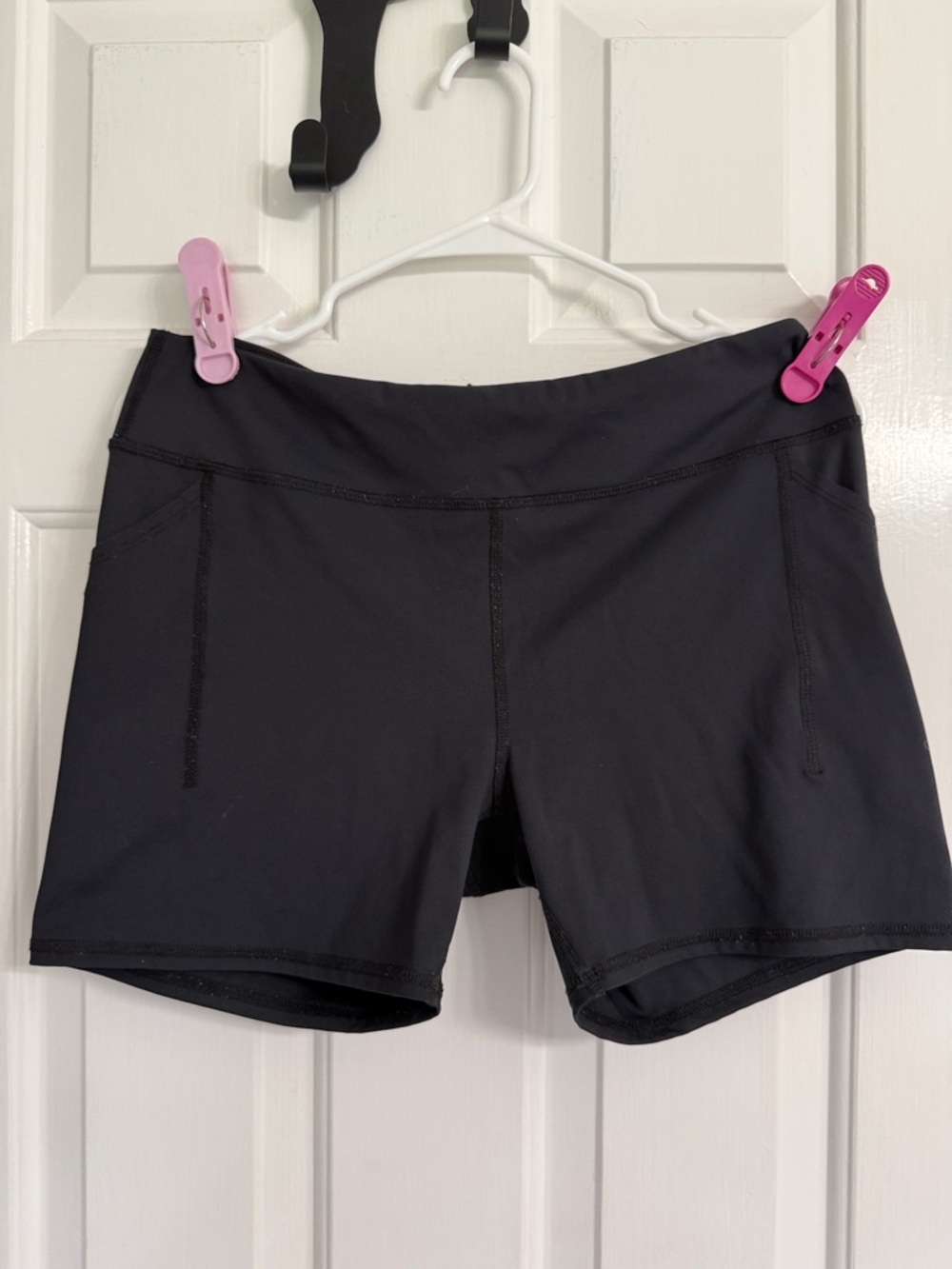 Rabbit Women's Black High-Waist Bike Shorts with Hidden Pockets